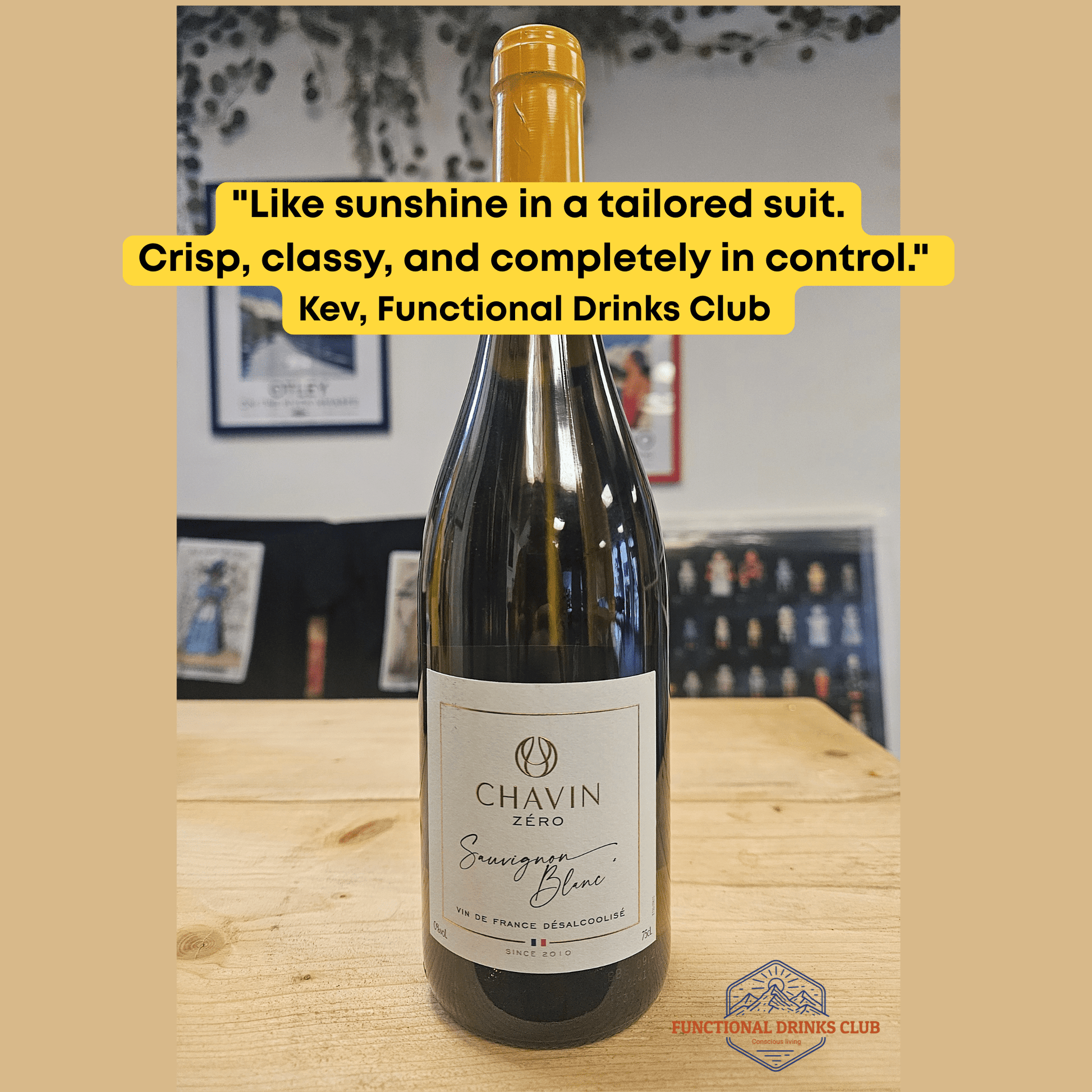 Chavin Zéro Sauvignon Blanc | Premium Non - Alcoholic French Wine - Functional Drinks Club