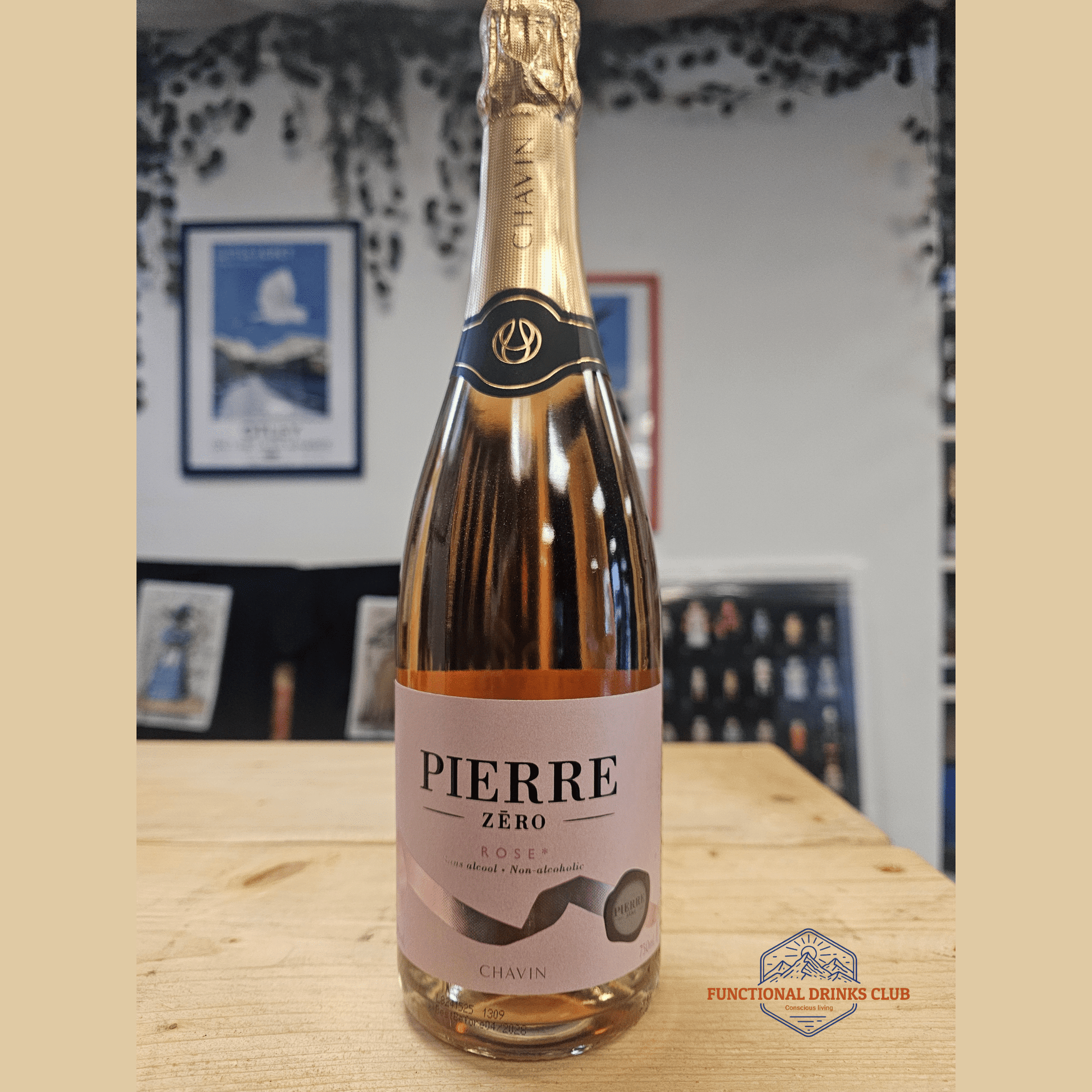 Chavin Zéro Sparkling Rosé | Premium Alcohol - Free French Fizz - Functional Drinks Club