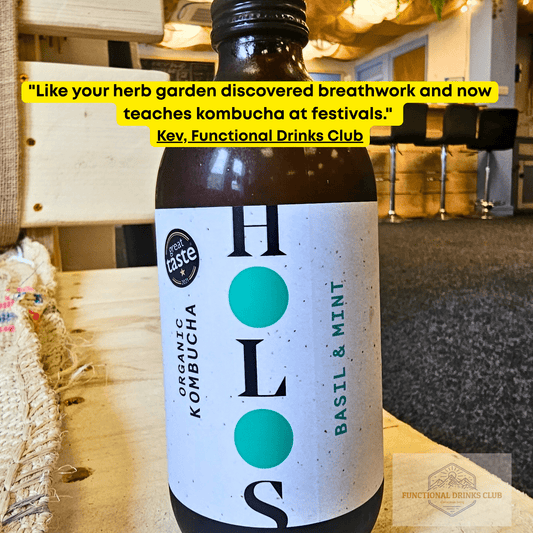 HOLOS Kombucha Basil & Mint - Functional Drinks Club