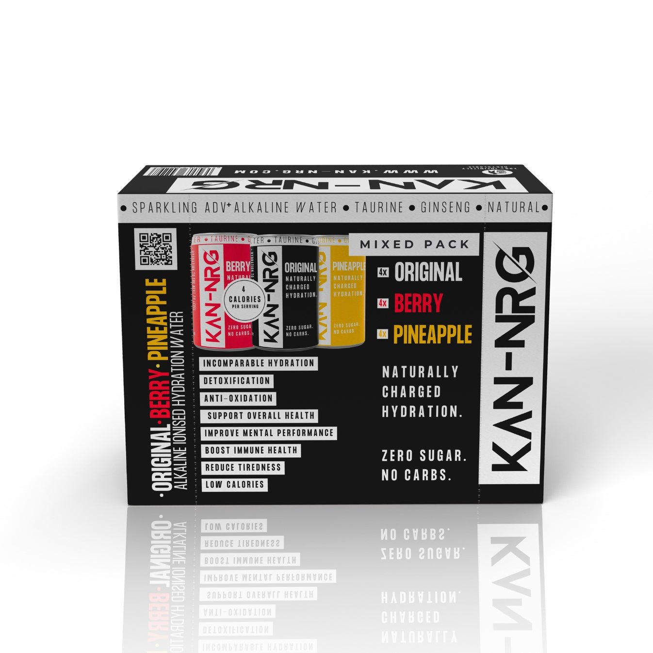 KAN - NRG Mixed Pack – 12 - Can Hydration Variety Pack - Functional Drinks Club