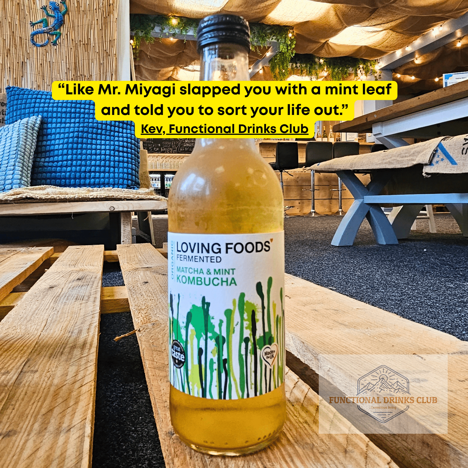 Loving Foods Kombucha Matcha & Mint - Functional Drinks Club