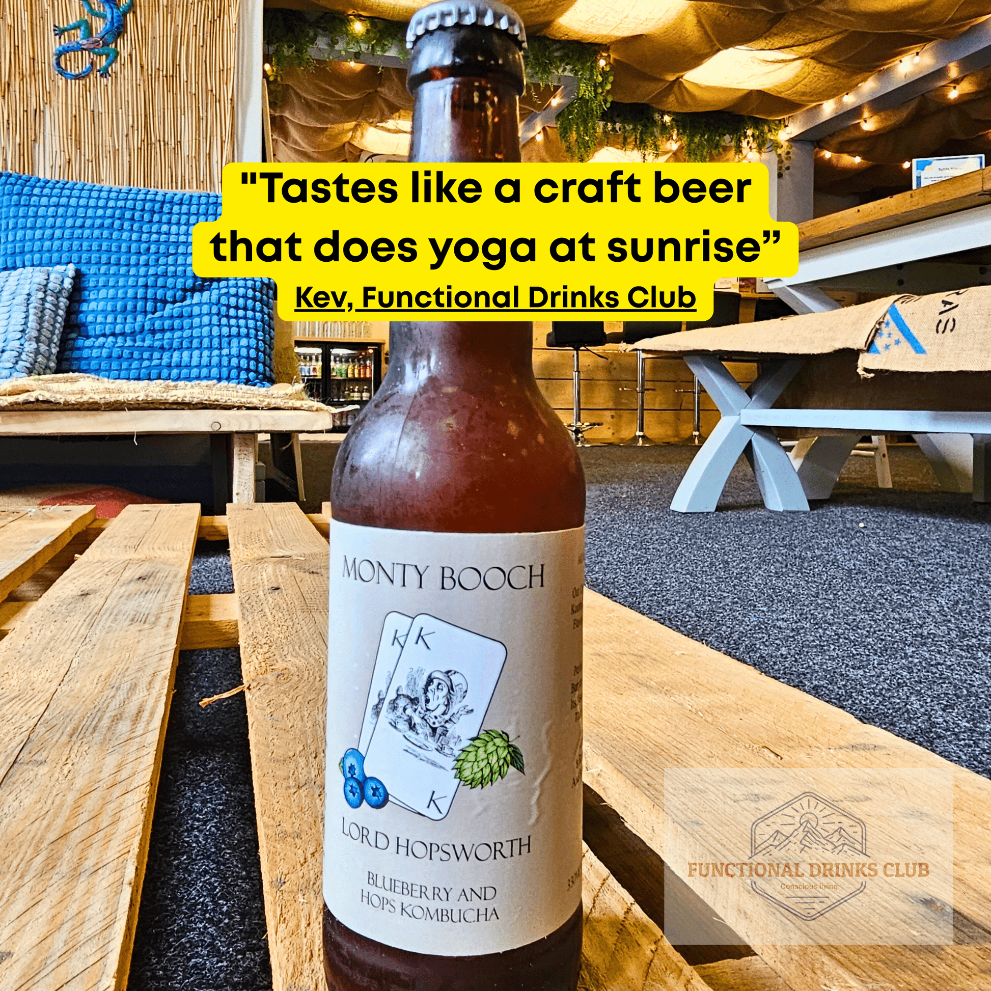 Monty Booch Kombucha Lord Hopsworth - Functional Drinks Club