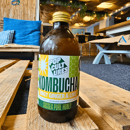Pop Cultures Kombucha Zingy Ginger & Lime - Functional Drinks Club