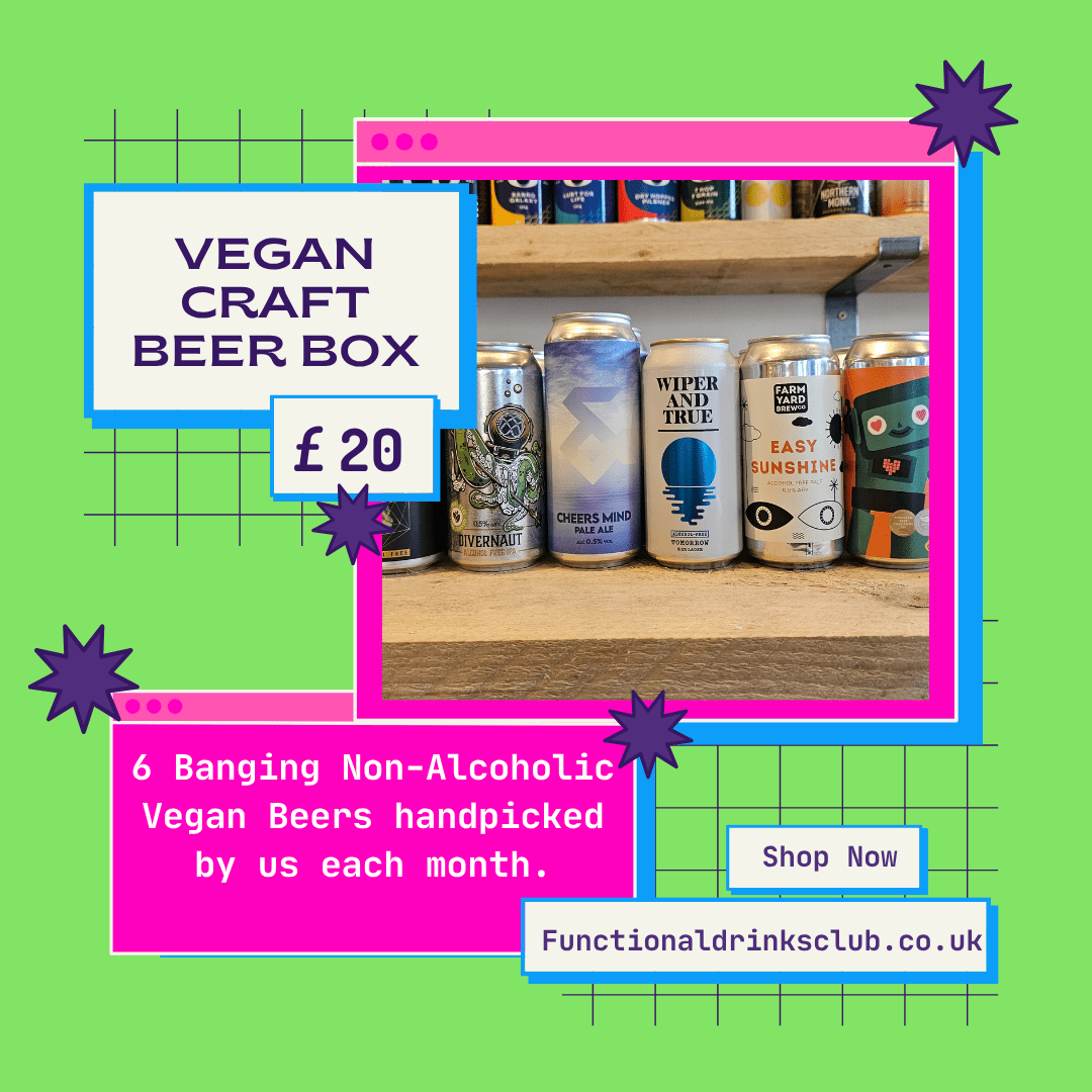 Vegan Non - Alcoholic Craft Beer Variety Delivery Box - 6 Pack - Functional Drinks Club