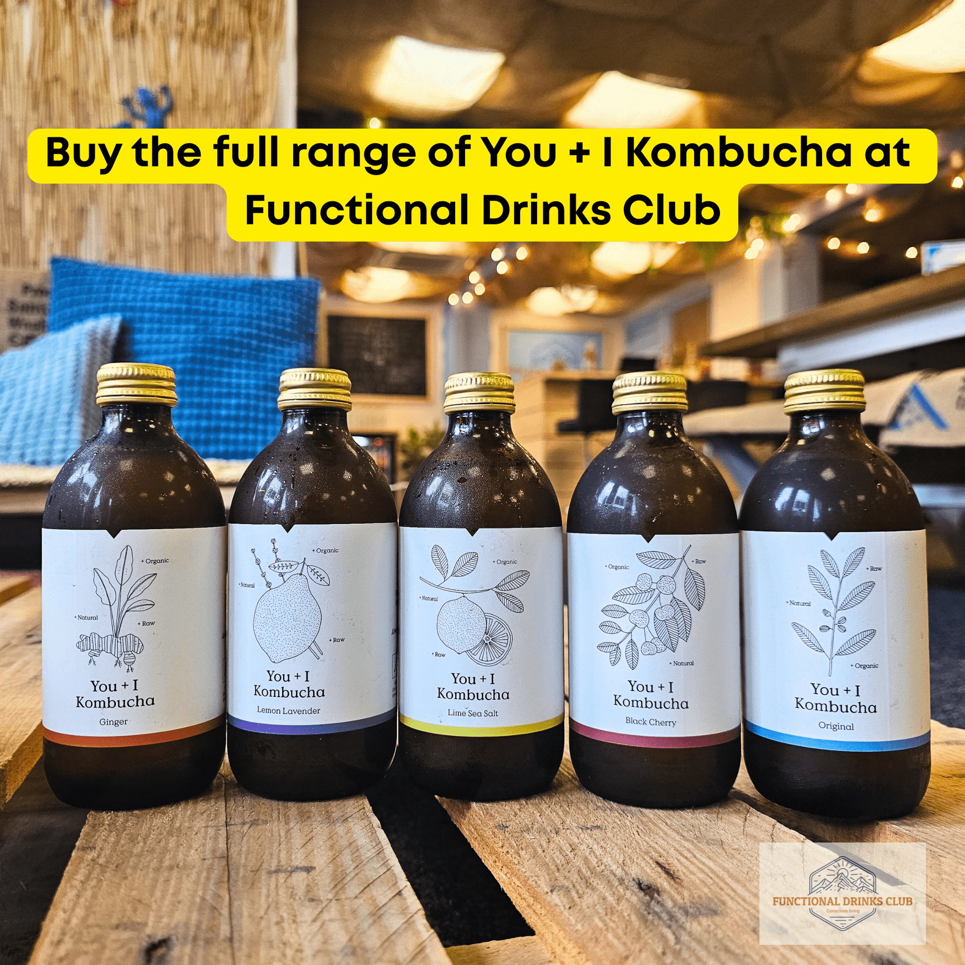 You + I Kombucha Lime & Sea Salt - Functional Drinks Club