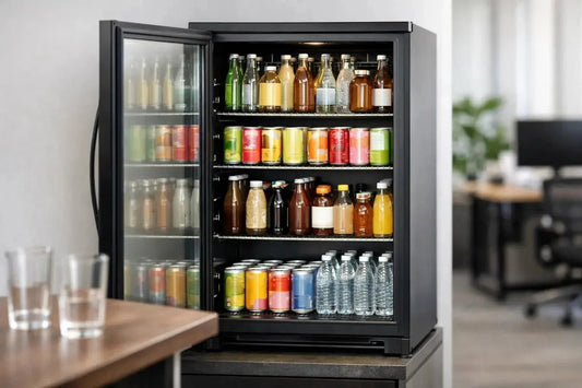 Sober Office Drinks Fridge Example That Works - Functional Drinks Club
