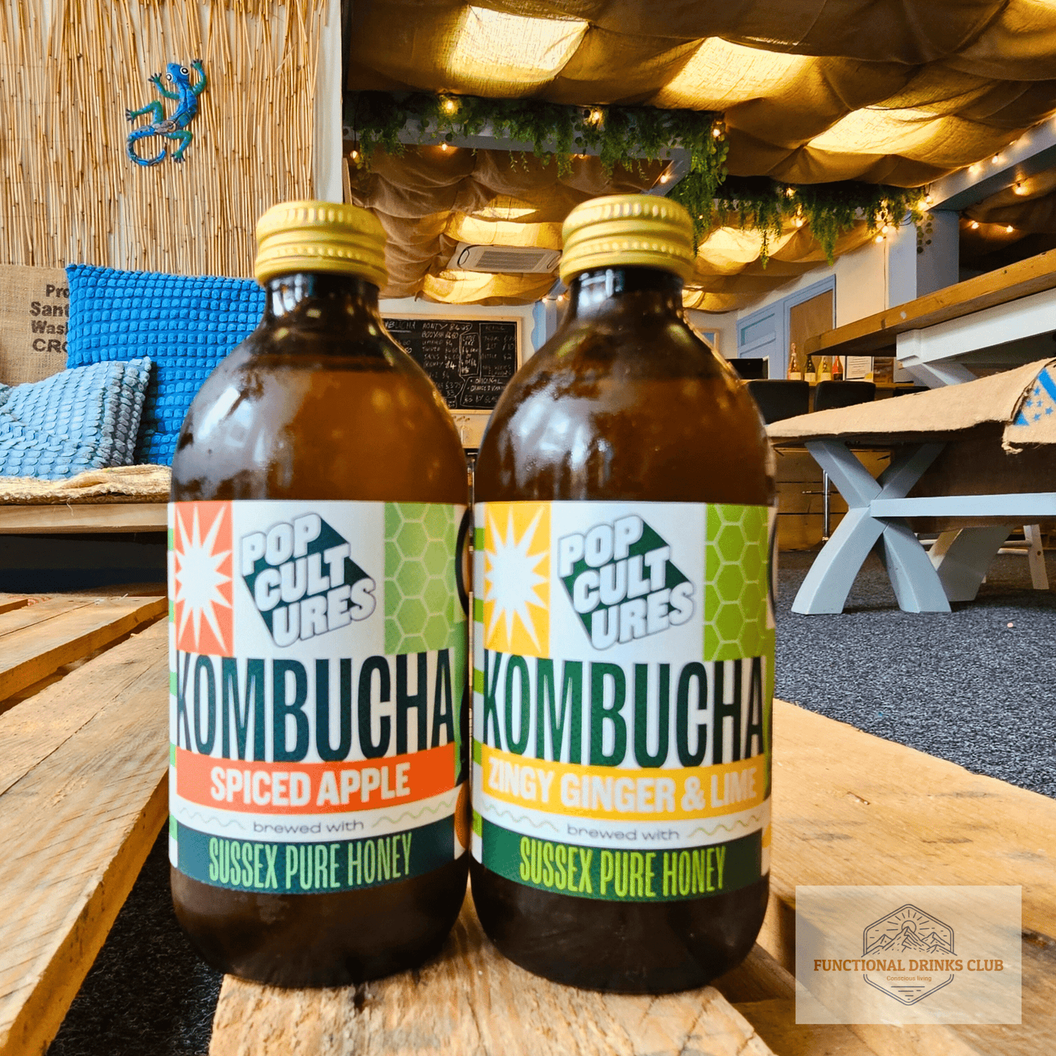 Pop Cultures Jun Kombucha  at Functional Drinks Club in Otley.