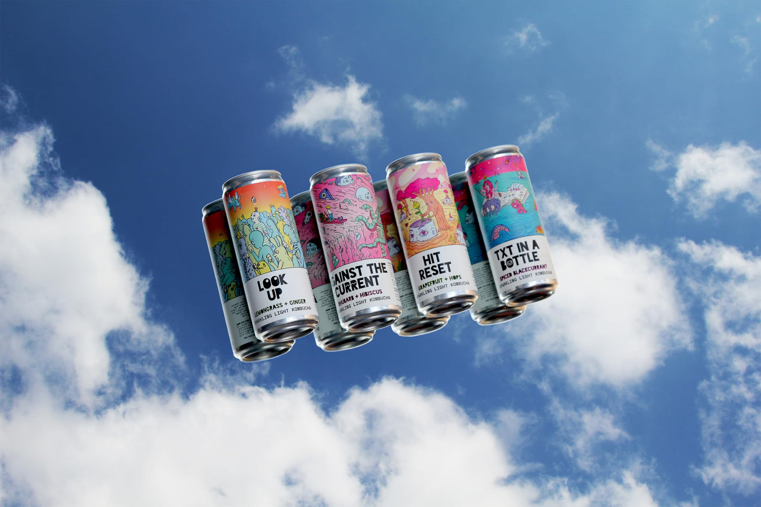 Counter Culture Kombucha cans side by side at Functional Drinks Club