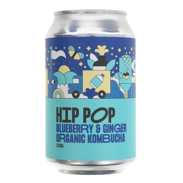 Hip Pop Blueberry & Ginger Kombucha at Functional Drinks Club