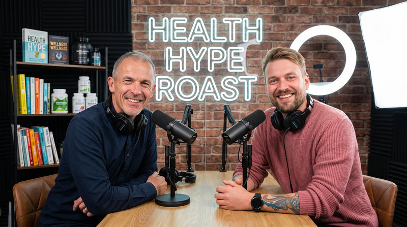 Kev and James, hosts of The Health Hype Roast