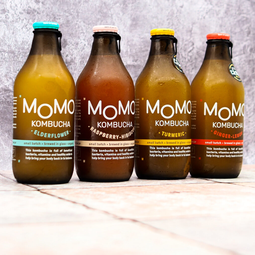 Momo Kombucha Bottles at Functional Drinks Club
