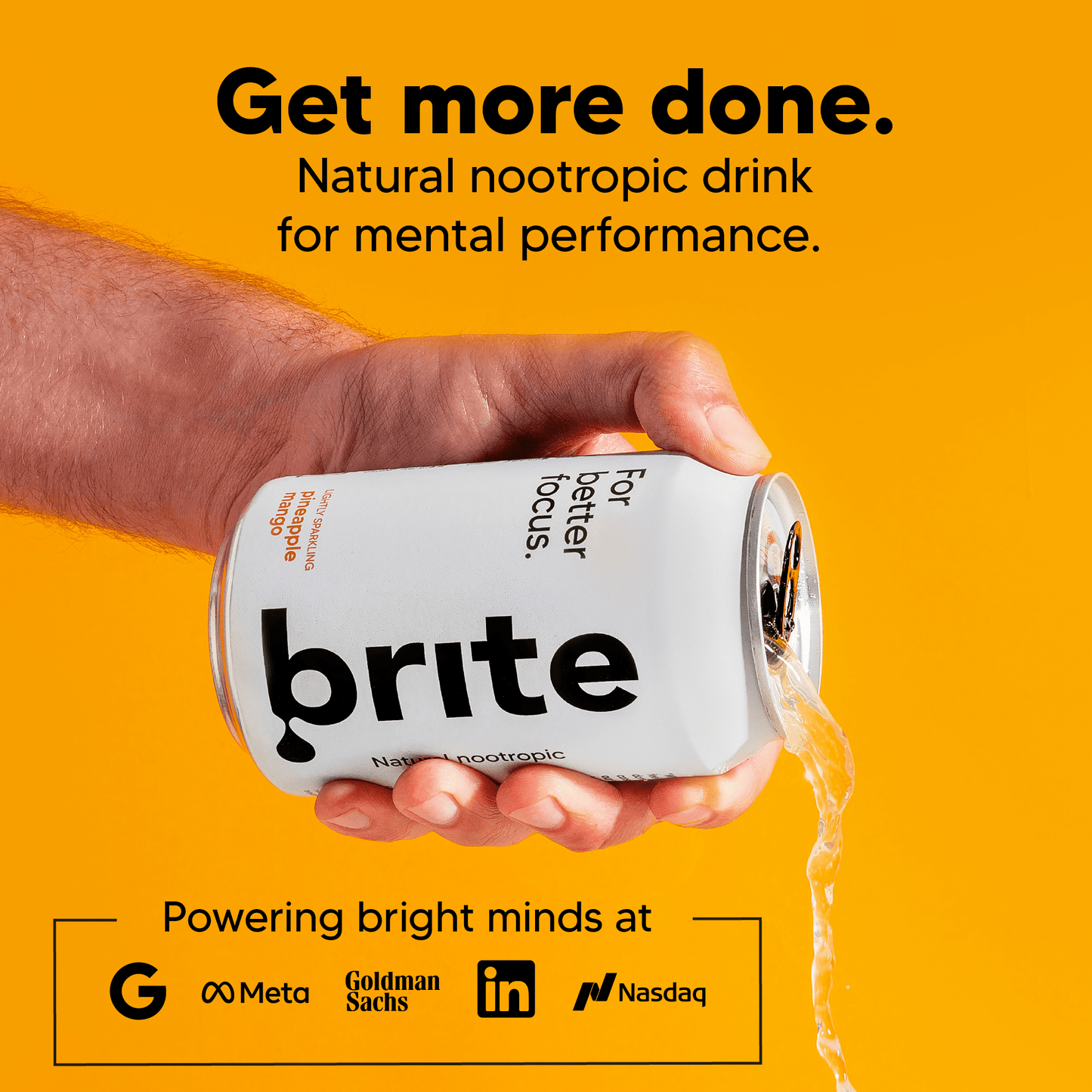 Brite Pineapple & Mango Nootropic Drink – Clean Energy - Functional Drinks Club