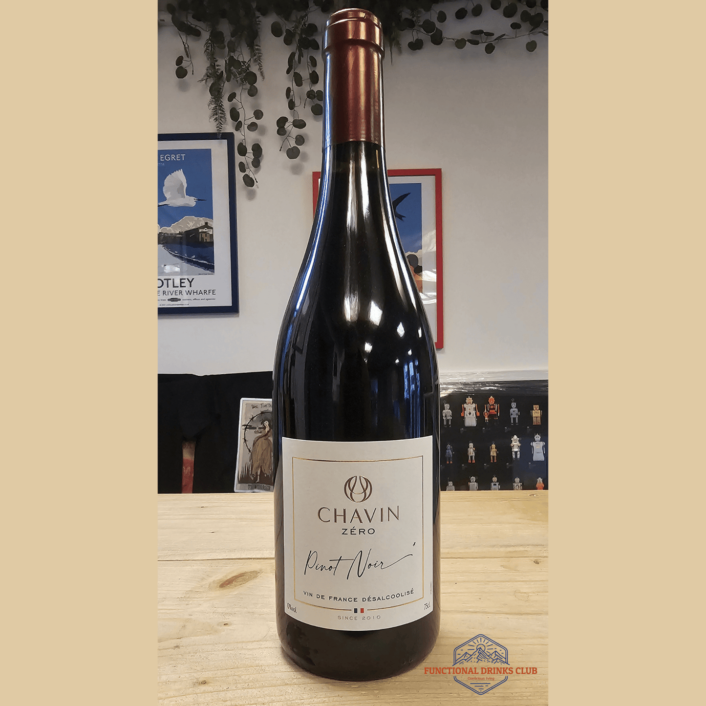 Chavin Zéro Pinot Noir | Premium Non - Alcoholic French Red Wine - Functional Drinks Club