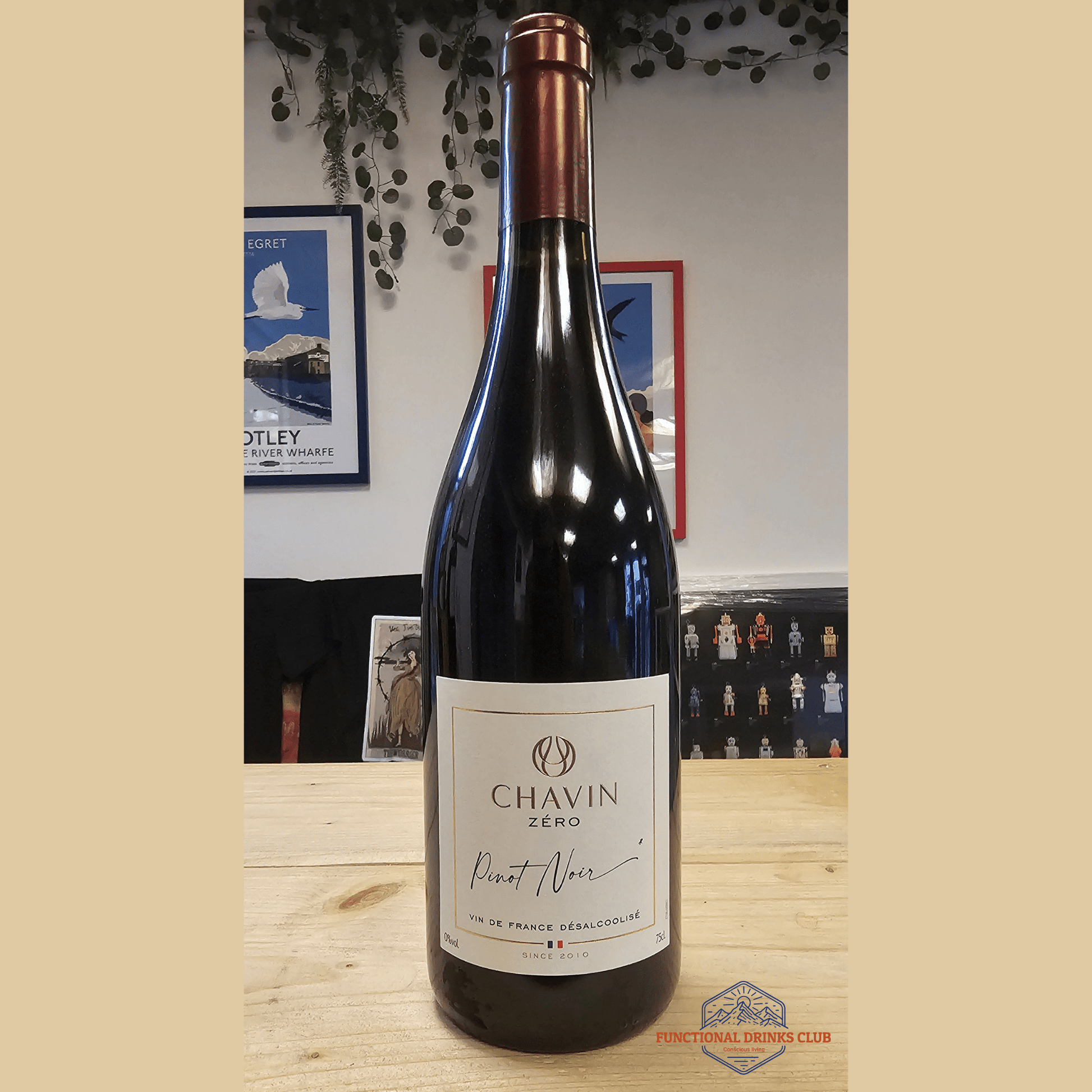 Chavin Zéro Pinot Noir | Premium Non - Alcoholic French Red Wine - Functional Drinks Club