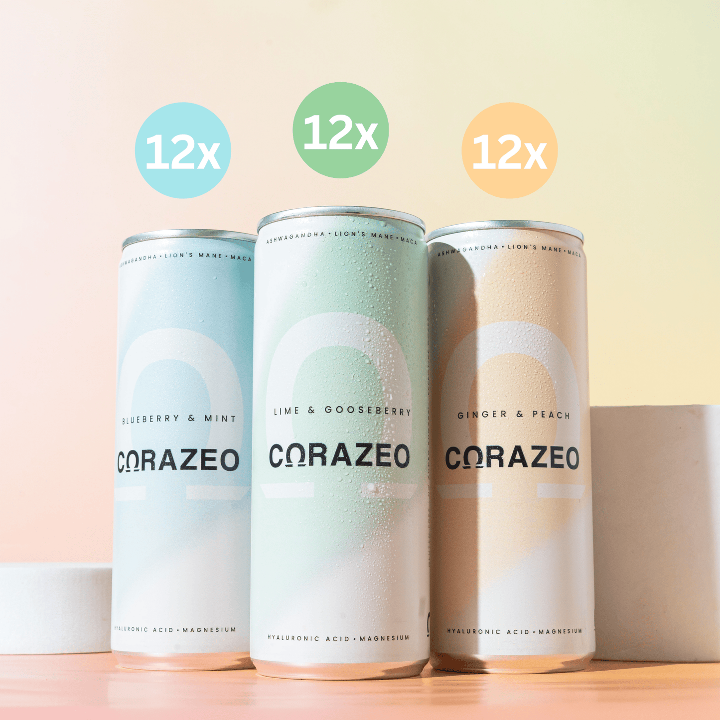CORAZEO Variety Pack – Natural Calm Energy Drink - Functional Drinks Club