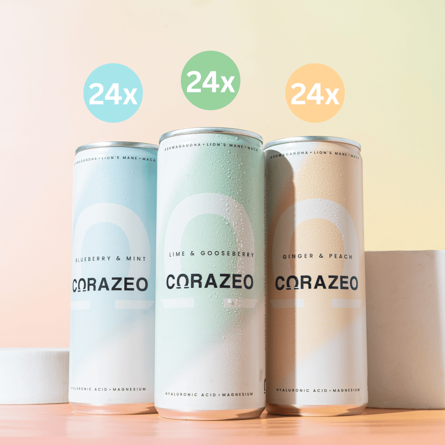 CORAZEO Variety Pack – Natural Calm Energy Drink - Functional Drinks Club