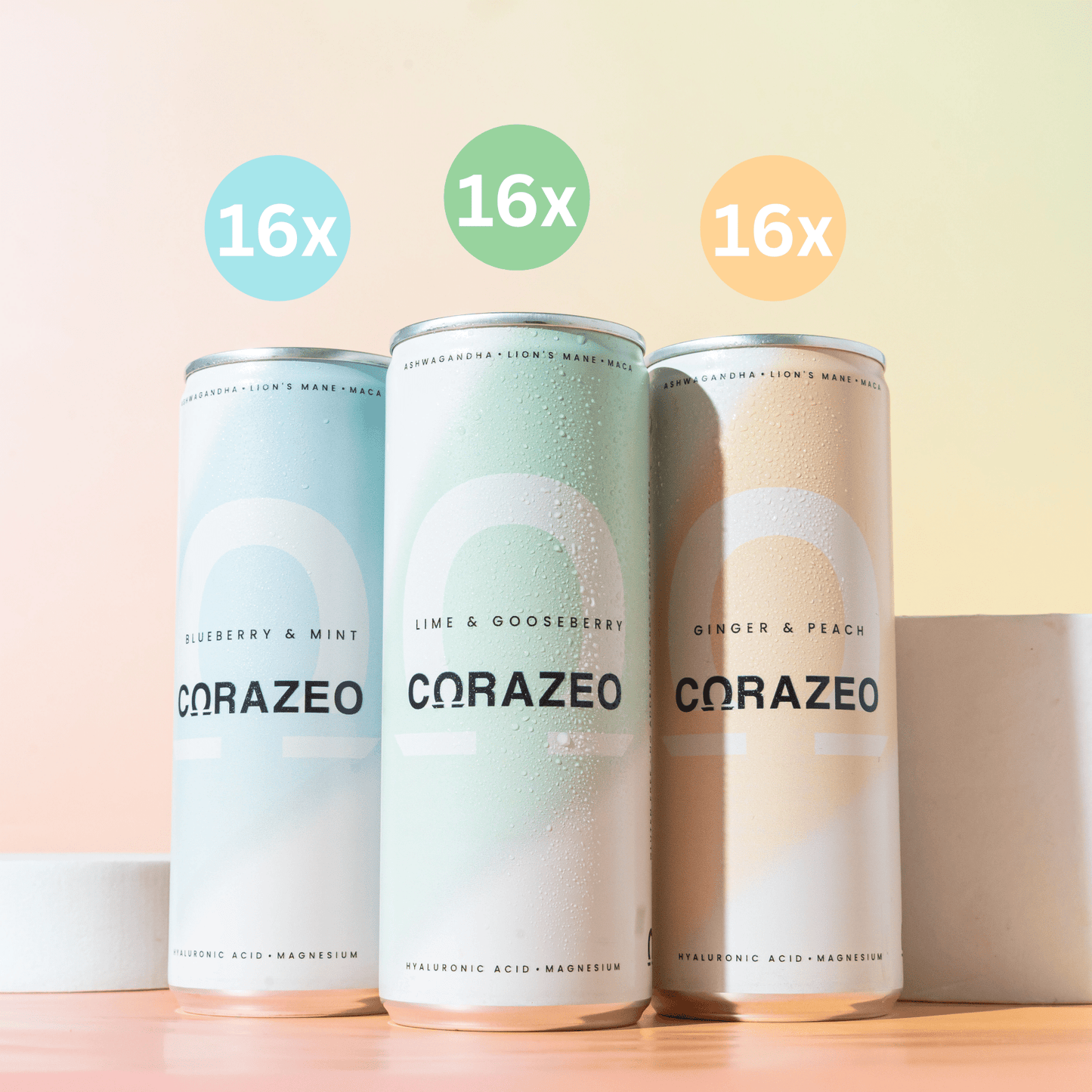 CORAZEO Variety Pack – Natural Calm Energy Drink - Functional Drinks Club