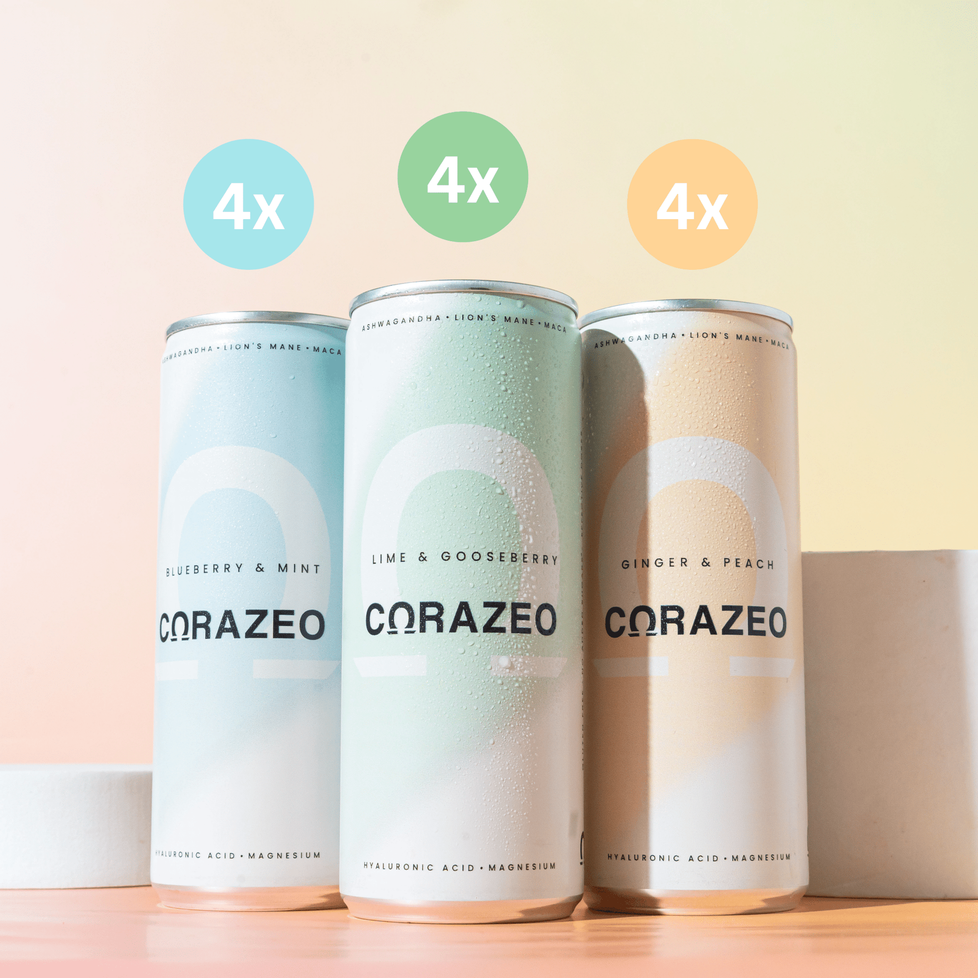 CORAZEO Variety Pack – Natural Calm Energy Drink - Functional Drinks Club