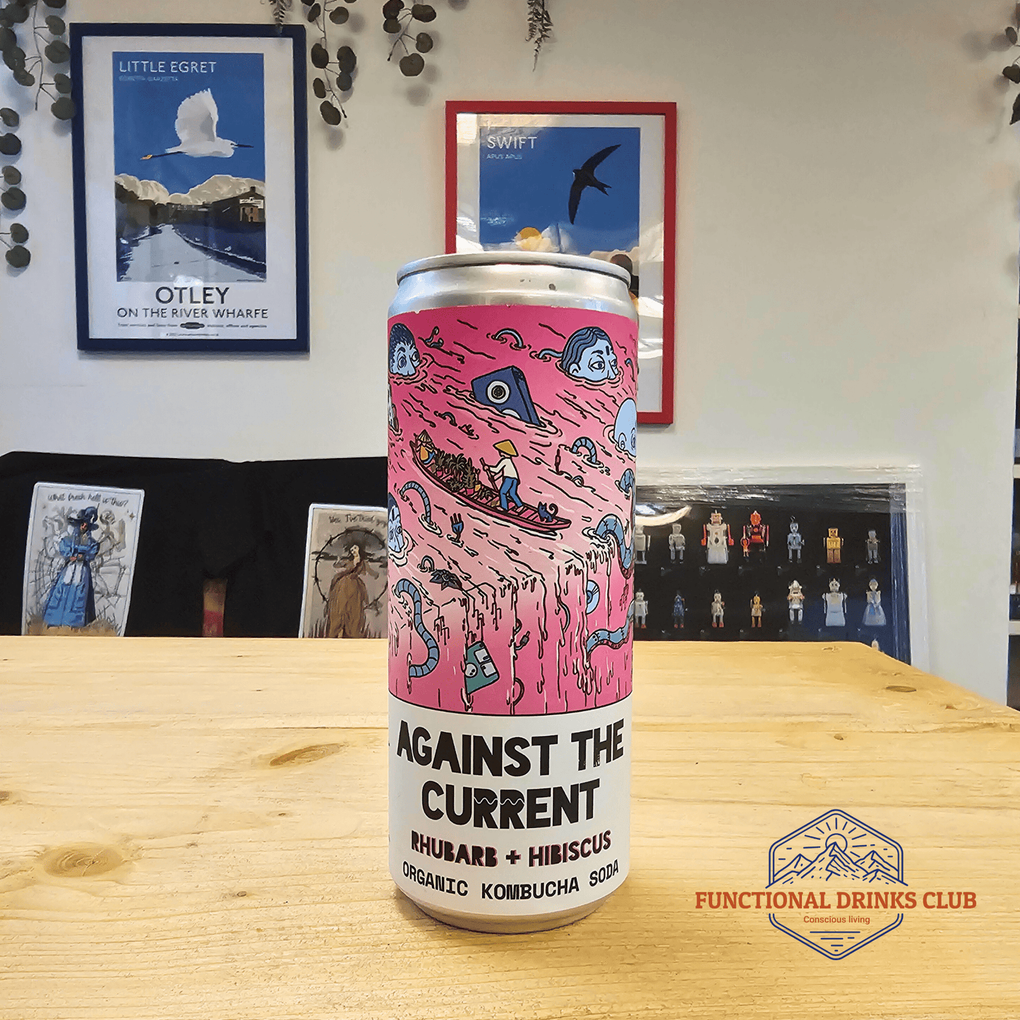 Counter Culture Kombucha Soda Rhubarb & Hibiscus - Functional Drinks Club