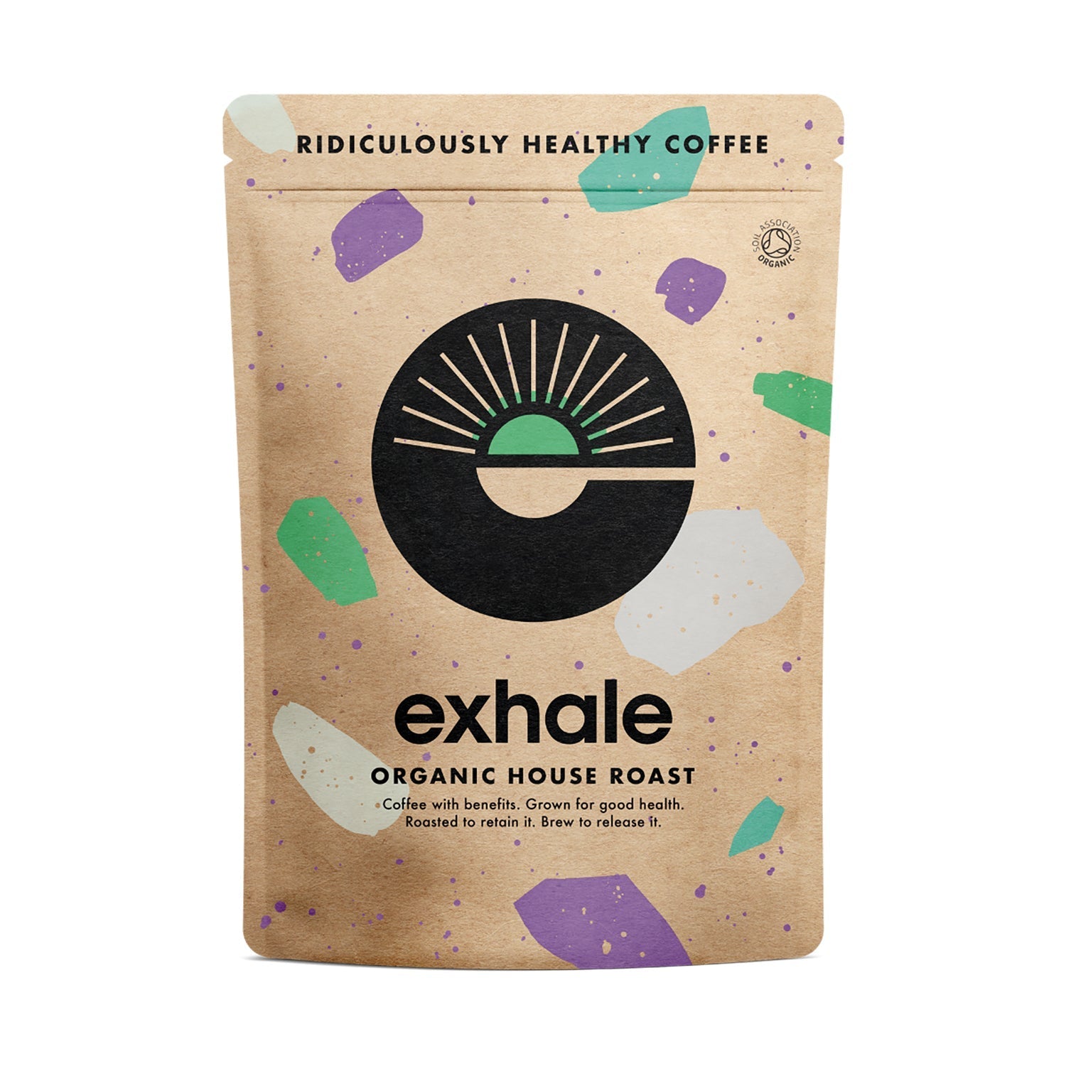 Exhale Organic House Roast – Clean, High - Antioxidant Healthy Coffee - Functional Drinks Club