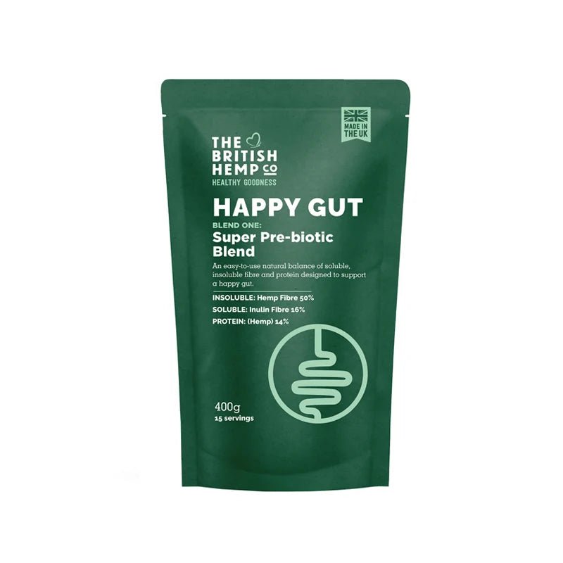 Pack of Super Pre-Bitoic Blend Fibre from the British Hemp Company being sold at Functional Drinks Club in Otley.
