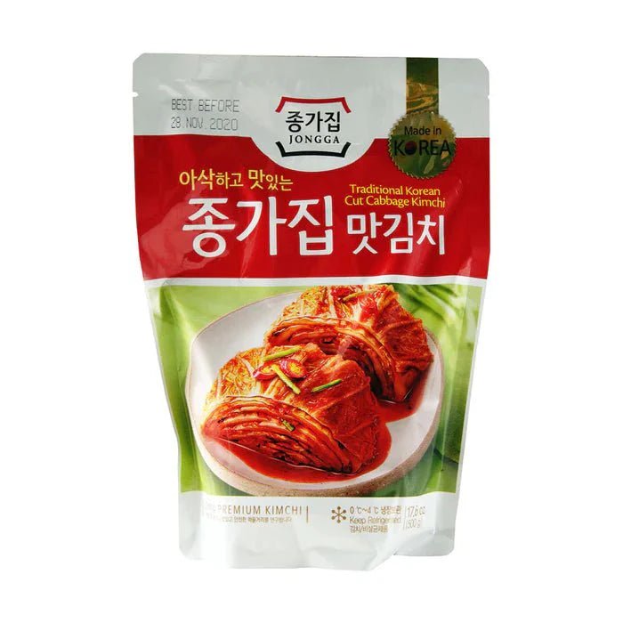 JONGGA Cut Cabbage Kimchi 500g | Authentic Korean Fermented Kimchi - Functional Drinks Club