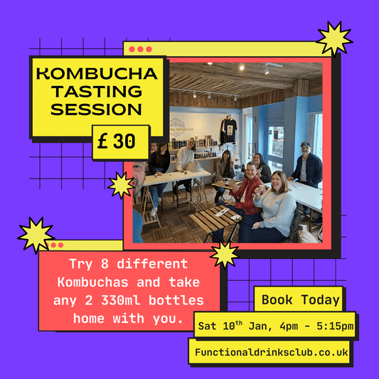 Kombucha Tasting Session on Sat 24th Jan at 4pm to 5:15pm - Functional Drinks Club