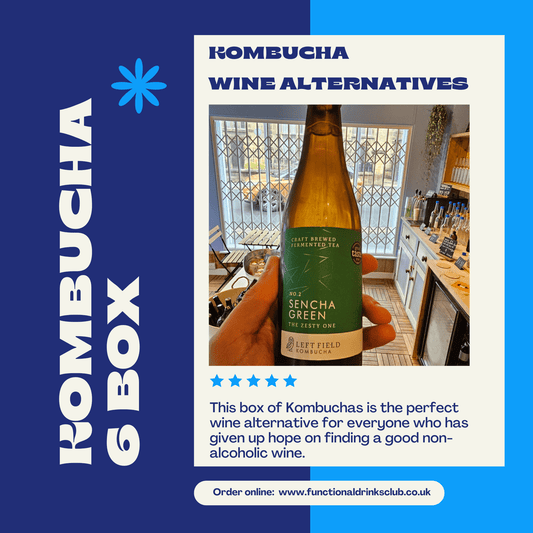 Kombucha Wine Alternative Delivery Box - 6 Bottles - Functional Drinks Club
