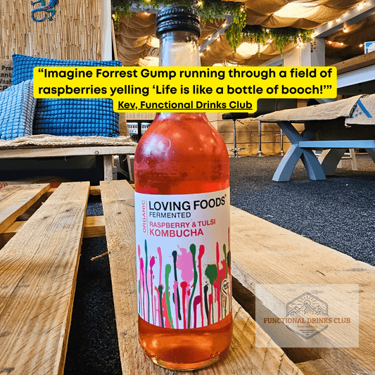Loving Foods Kombucha Raspberry & Tulsi - Functional Drinks Club
