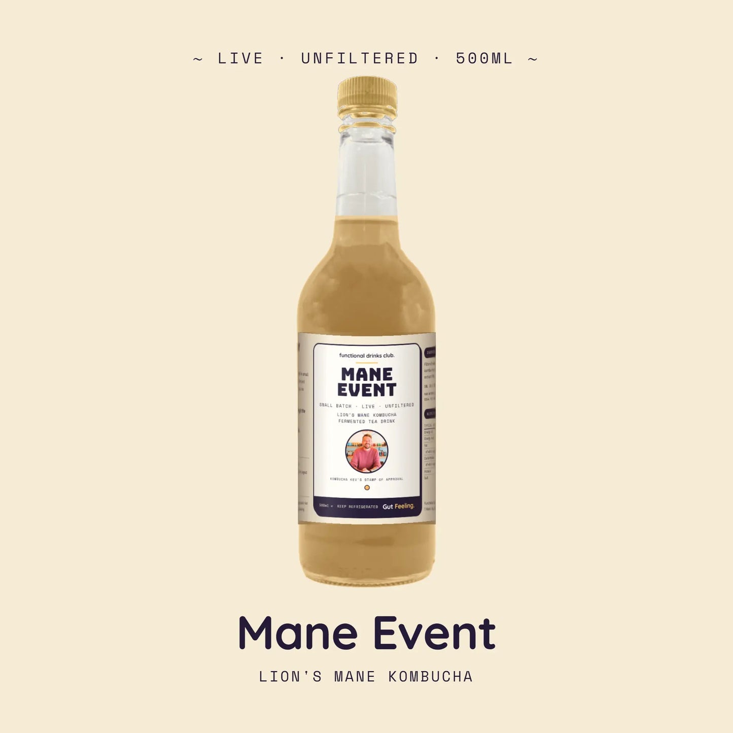 Mane Event Lion's Mane kombucha from Functional Drinks Club