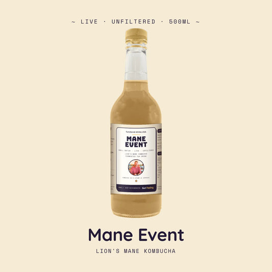 Mane Event | Lion's Mane Kombucha 500ml - Functional Drinks Club