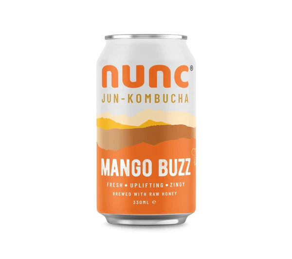 Nunc Kombucha Mango Buzz at Functional Drinks Club