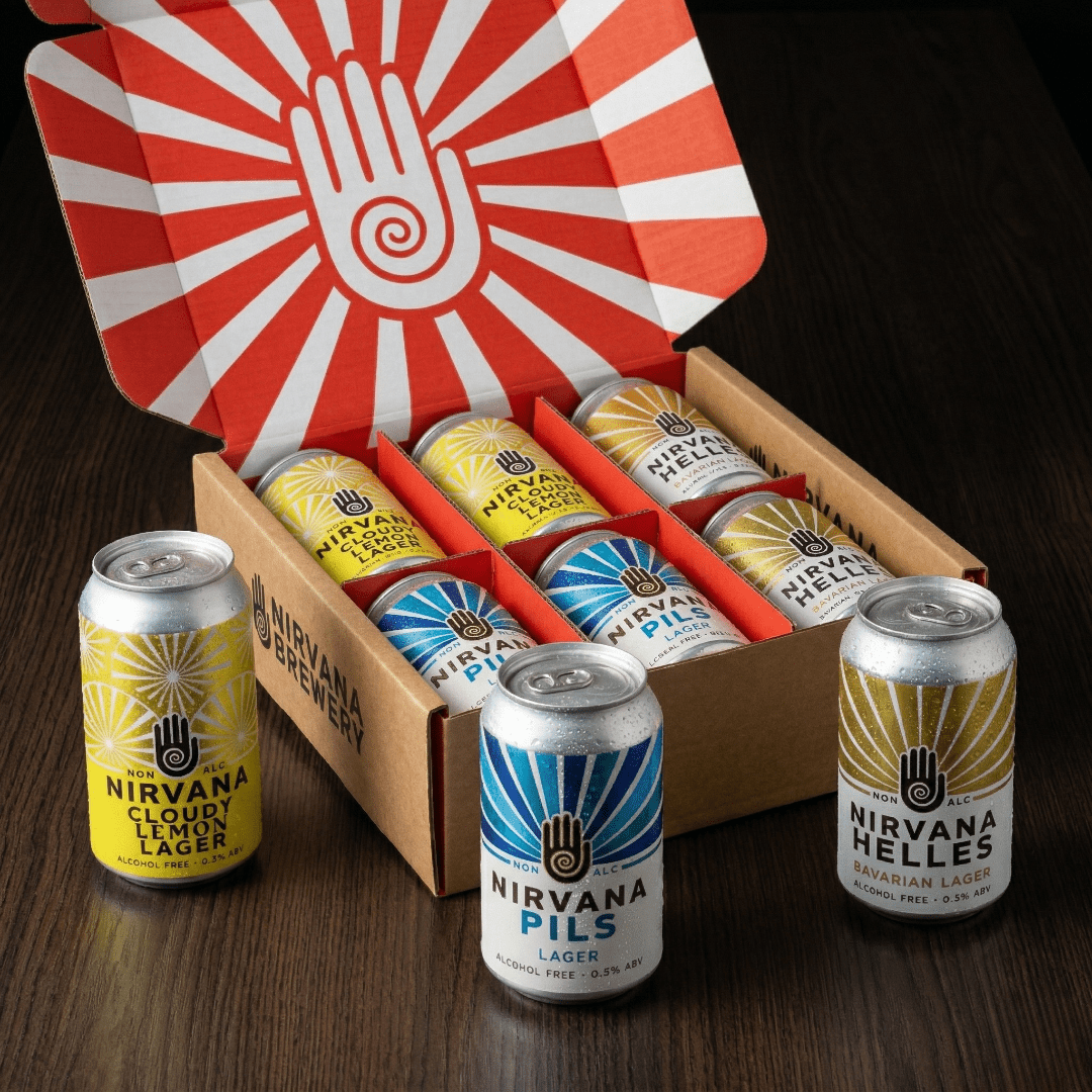 Nirvana Brewery Lager Taster Pack | 6 x 330ml Non-Alcoholic Lagers - Functional Drinks Club