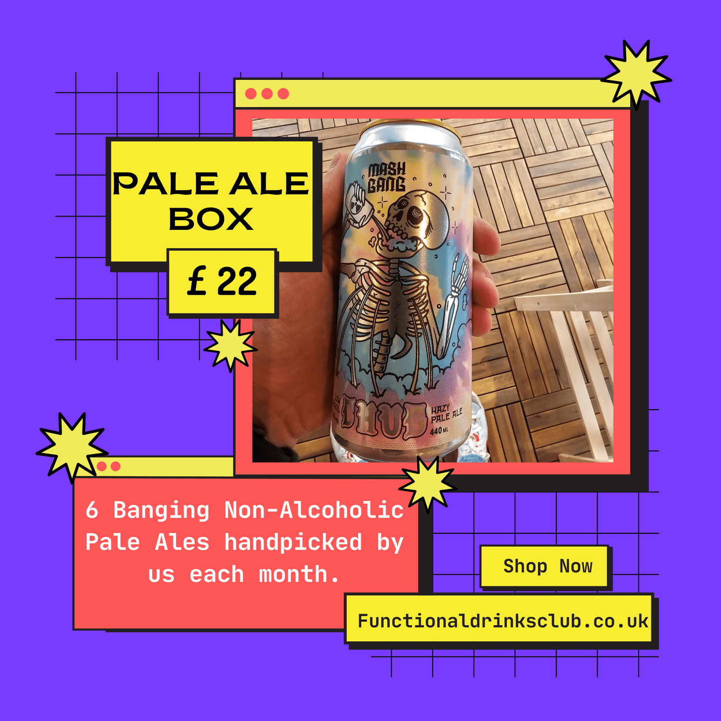 Non - Alcoholic Craft Pale Ale Delivery Box - 6 Pack - Functional Drinks Club