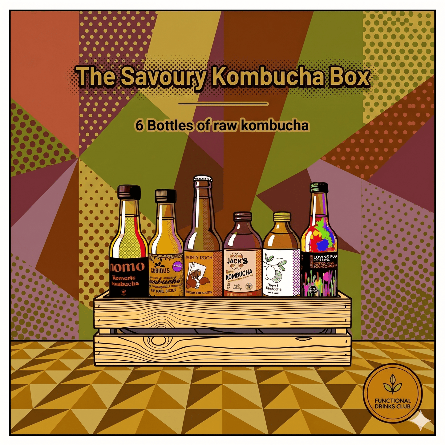 Savoury Kombucha Box - Functional Drinks Club