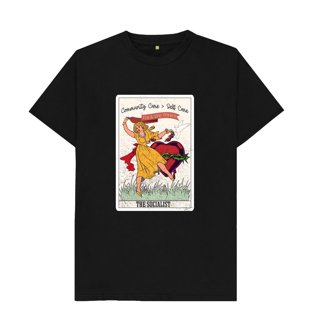 Black Printed T-shirt Front