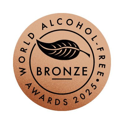 Bronze award badge from the World Alcohol-Free Awards 2025 on a white background