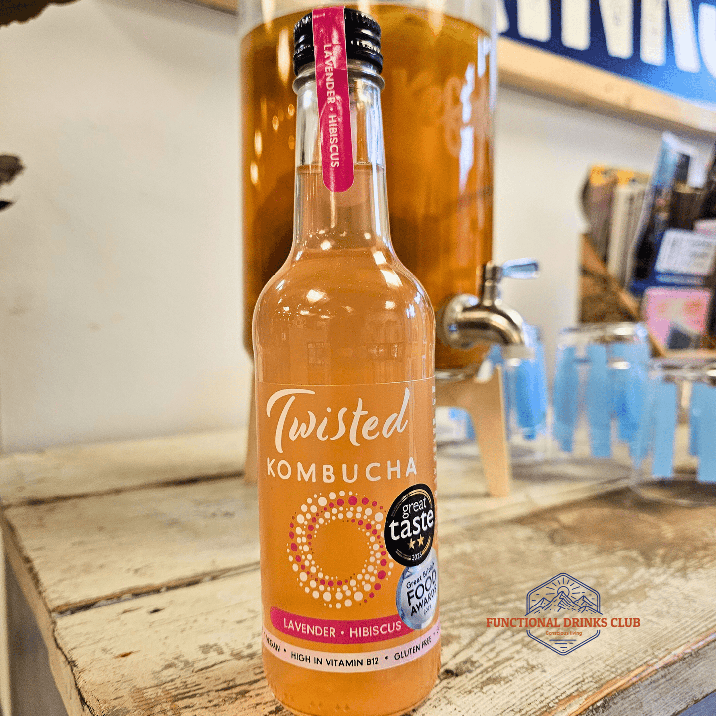 Twisted Kombucha Hibiscus & Lavender - Functional Drinks Club