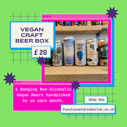 Vegan Non - Alcoholic Craft Beer Variety Delivery Box - 6 Pack - Functional Drinks Club